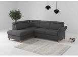 Ecksofa OTTO HOME "Glendale, L-Form", dunkelgrau, B:247cm H:84cm T:193cm, 95% Polyester, 5% Polyamid, Sofas, Ecksofa, inkl. Kopfteilverstellung, wahlweise mit Vorziehsitz und Bettkasten