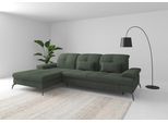 Ecksofa SIT & MORE "Amica, L-Form, inkl. Sitztiefenverstellung & Armteilverstellung", grün (jungle), B:279cm H:90cm T:185cm, 90% Polyester, 10% Polyamid, Sofas, Ecksofa, wahlweise mit Schlaffunktion, Bettkasten und Kopfteilverstellung