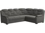 Ecksofa COTTA "Marcus L-Form", grau (anthrazit), B:263cm H:99cm T:211cm, 100% Polyester, Sofas, Ecksofa, wahlweise mit Schlaffunktion & Stauraum