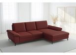 Ecksofa SIT & MORE "Chelsea L-Form, B: 264 cm, Leder, inkl. Sitztiefen-&Armteilverstellung", merlot, B:264cm H:89cm T:174cm, Sofas, Ecksofa, optional mit Schlaffunktion und Bettkasten