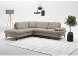 Ecksofa SIT & MORE "Morris Jubi L-Form, B: 238 cm", grau (taupe), B:238cm H:83cm T:202cm, 95% Polyester, 5% Polyamid, Sofas, Ecksofa, mit Armteilfunktion & 1 Zierkissen, optional Schlaffunktion