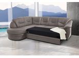 Ecksofa SIT & MORE "Savona", grau (delphine), B:267cm H:90cm T:206cm, NaturLEDER (echtes Rindsleder) in Sitz und Rücken. Korpus in passendem Kunstleder SOFTLUX bezogen;Luxus-Microfaser (100% Polyester);Struktur ( 100% Polyester);Luxus-Microfaser ALTARA NUBUCK (100% Polyester), Sofas, Ecksofa, wahlweise mit Schlaffunktion