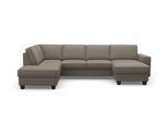 Wohnlandschaft OTTO HOME "County U-Form", braun (savannah), B:309cm H:81cm T:213cm, Luxus-Microfaser (100% Polyester);Struktur fein (100% Polyester);Luxus-Microfaser weich (9ß% Polyester, 10% Polyamid), Sofas, Wohnlandschaft, wahlweise Ottomane links oder rechts, mit Federkern-Polsterung