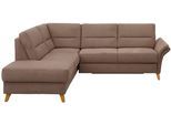 Ecksofa OTTO HOME "Westerland L-Form", grau (taupe), B:238cm H:90cm T:213cm, 98% Polyester 2% Polyamid, Sofas, Ecksofa, Federkern-Polsterung, wahlweise mit Schlaffunktion, Bettkasten