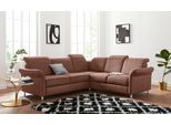 Ecksofa SIT & MORE "Darwin L-Form", braun (haselnuss), B:249cm T:229cm, Sofas, Ecksofa, inklusive Federkern, wahlweise mit Kopfteilverstellung, Schlaffunktion