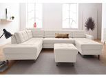 Wohnlandschaft SIT & MORE "Picasso U-Form", beige (linen), B:294cm H:80cm T:196cm, Luxus-Microfaser ALTARA NUBUCK (100% Polyester) / Struktur fein (100% Polyester);Luxus-Microfaser ALTARA NUBUCK (100% Polyester);Luxus-Microfaser ALTARA NUBUCK (100% Polyester) / Struktur (100% Polypropylen), Sofas, Wohnlandschaft, wahlweise mit Schlaffunktion und Bettkasten
