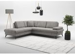 Ecksofa SIT & MORE "Morris Jubi L-Form, B: 238 cm", grau, B:238cm H:83cm T:202cm, 100% Polyester, Sofas, Ecksofa, mit Armteilfunktion & 1 Zierkissen, optional Schlaffunktion