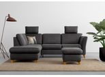 Ecksofa HOME AFFAIRE "Trelleborg L-Form", grau, B:252cm H:86cm T:213cm, 100% Polyester, Sofas, Ecksofa, optional Schlaffunktion und Bettkasten, inkl. Federkern-Polsterung