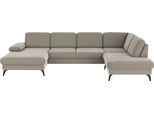Wohnlandschaft SIT & MORE "Morris Jubi", beige (nature), B:335cm H:82cm T:212cm, 95% Polyester 5% Polyamid, Sofas, Wohnlandschaft, wahlweise mit Armteilverstellung, Schlaffunktion & Bettkasten