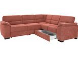Ecksofa SIT & MORE "Montego L-Form, B: 255 cm", orange (terra), B:255cm H:88cm T:225cm, Luxus-Microfaser (90% Polyester, 10% Polyamid);Struktur (100% Polyester);Luxus-Microfaser ALTARA NUBUCK (100% Polyester), Sofas, Ecksofa, wahlweise mit Schlaffunktion und Schubkasten