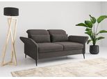 2,5-Sitzer SIT & MORE "Emely, inkl. Sitztiefenverstellung", grau (fango), B:189cm H:92cm T:123cm, 100% Polyester, Sofas, 2 5-Sitzer, wahlweise mit Schlaffunktion, Kopf- & Armteilverstellung
