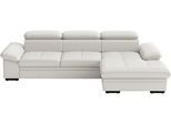 Ecksofa SIT & MORE "Viola, Leder, L-Form, B: 260 cm, mit Armteil- und Kopfteilvertsellung", weiß (reinweiß), B:260cm H:73cm T:174cm, Sofas, Ecksofa, optional mit Schlaffunktion
