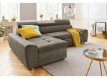 Ecksofa SIT & MORE "Riva L-Form", grau (taupe), B:272cm H:92cm T:169cm, Flachgewebe (100% Polyester);Luxus-Microfaser (100% Polyester);Struktur (100% Polyester), Sofas, Ecksofa, inklusive Kopteilverstellung, wahlweise mit Schlaffunktion