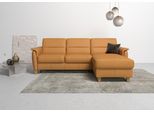 Ecksofa HOME AFFAIRE "Palmera L-Form, B: 244 cm - OTTO. Verlässliche Qualität.", gelb (curry), B:244cm H:89cm T:163cm, Luxus-Microfaser (100% Polyester);Struktur (100% Polyester);Luxus-Microfaser in Lederoptik (100% Polyester), Sofas, Ecksofa, optional Schlaffunktion & Bettkasten, Federkern