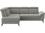 Ecksofa SIT & MORE "Vanity; L-Form, B. 254 cm", stone, B:254cm H:84cm T:197cm, 100% Polyester, Sofas, Ecksofa, Inkl.Sitz-,Kopf-und Armteilverstellung