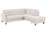 Ecksofa HOME AFFAIRE "Palmera L-Form, B: 236 cm", beige (natur), B:236cm H:89cm T:212cm, 100% Polyester;Struktur (100% Polyester);Luxus-Microfaser in Lederoptik (100% Polyester), Sofas, Ecksofa, optional Schlaffunktion & Bettkasten, Federkern