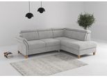 Ecksofa OTTO HOME "Glendale, L-Form", silber, B:247cm H:84cm T:193cm, 90% Polyester, 10% Polyamid, Sofas, Ecksofa, inkl. Kopfteilverstellung, wahlweise mit Vorziehsitz und Bettkasten