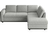 Ecksofa SIT & MORE "Cordoba", beige (silber), B:232cm H:85cm T:212cm, 100% Polyester, Sofas, Ecksofa, wahlweise mit Schlaffunktion und Bettkasten oder Stauraum