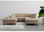 Ecksofa SIT & MORE "Maggiore L-Form", grau (taupe), B:261cm H:88cm T:224cm, 98% Polyester, 2% Polyamid, Sofas, Ecksofa, wahlweise mit Kopfteilverstellung, Schlaffunktion und Stauraum