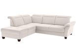 Ecksofa OTTO HOME "Solvei L-Form", beige (natur), B:260cm H:104cm T:235cm, Luxus-Microfaser Lederoptik (100% Polyester);Struktur (100% Polyester);Luxus-Microfaser ALTARA NUBUCK (100% Polyester), Sofas, Ecksofa, wahlweise auch mit Kopfteilverstellung und Schlaffunktion, Federkern