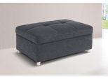 Polsterhocker OTTO HOME "Labene", grau (dunkelgrau), B:98cm H:42cm T:68cm, Struktur fein (95% Polyester, 5% Polyamid);Luxus-Microfaser ALTARA NUBUCK (100% Polyester);Kunstleder SOFTLUX / Struktur (100% Polyester);Struktur (100% Polyester), Hocker, Polsterhocker
