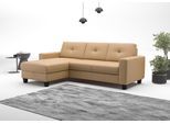 Ecksofa OTTO HOME "Varese", beige (cappuccino), B:239cm H:91cm T:164cm, Sofas, Ecksofa, wahlweise mit Schlaffunktion und Bettkasten