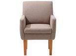 Sessel OTTO HOME "Fehmarn", beige (dunkelbeige), B:66cm H:96cm T:71cm, Strukturstoff (Zusammensetzung: 100% Polyester), Sessel, Sessel, komfortable Sitzhöhe von 54 cm, in 3 verschiedenen Bezugsqualitäten