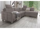 Ecksofa SIT & MORE "Pablo L-Form", grau (elefant), B:233cm H:78cm T:196cm, Struktur fein (100% Polyester);Struktur (100% Polyester), Sofas, Ecksofa, wahlweise mit Schlaffunktion