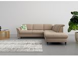 Ecksofa SIT & MORE "Maggiore L-Form", grau (taupe), B:261cm T:224cm, 98% Polyester, 2% Polyamid, Sofas, Ecksofa, wahlweise mit Kopfteilverstellung, Schlaffunktion und Stauraum