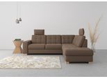 Ecksofa SIT & MORE "Quincy L-Form", braun (schoko), B:249cm H:82cm T:213cm, Sofas, Ecksofa, wahlweise mit Schlaffunktion und Bettkasten