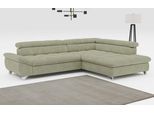 Ecksofa COTTA "Gemini L-Form, B: 312 cm", grün, B:312cm T:234cm, Sofas, Ecksofa, mit Kopfteilverstellung, optional Schlaffunktion