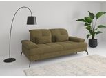 2,5-Sitzer SIT & MORE "Amica, inkl. Sitztiefenverstellung und Armteilverstellung", grün (olive), B:202cm H:90cm T:122cm, 100% Polyester, Sofas, 2 5-Sitzer, wahlweise mit Kopfteilverstellung und Schlaffunktion