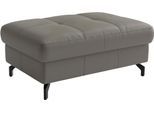 Polsterhocker SIT & MORE "Vanity Leder, B: 103 cm", grau (delphine), B:103cm H:45cm T:69cm, Hocker, Polsterhocker