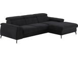 Ecksofa COTTA "Kitty L-Form, B: 242 cm", charcoal, B:244cm H:72cm T:166cm, 88% POLYESTER (PES) 12% POLYAMID (PA), Sofas, Ecksofa, mit Kopfteilverstellung, optional Schlaffunktion & Bettkasten