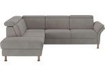 Ecksofa OTTO HOME "Calypso L-Form", grau, B:259cm H:85cm T:227cm, 100% Polyester, Sofas, Ecksofa, mit Relaxfunktion motorisch im Sofa 2,5- Sitzer