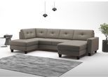 Wohnlandschaft OTTO HOME "Varese", beige (delphine), B:304cm H:91cm T:170cm, Sofas, Wohnlandschaft, wahlweise mit Schlaffunktion und Bettkasten