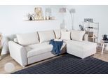 Ecksofa COLLECTION AB "Jana XL L-Form, B: 250 cm", beige, B:250cm H:42cm T:161cm, 100%Polyester, Sofas, Ecksofa, Schlaffunktion, Bettkasten & 1 Zierkissen, Federkern
