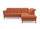 Ecksofa SIT & MORE "Romero L-Form", orange (terra), B:250cm H:91cm T:220cm, 90% Polyester 10%Polyamid, Sofas, Ecksofa, wahlweise mit oder ohne TV-Funktion, Schlaffunktion, Bettkasten