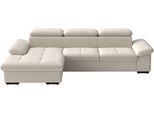 Ecksofa SIT & MORE "Viola, L-Form, B: 260 cm", beige (creme), B:260cm H:73cm T:174cm, 100% Polyester, Sofas, Ecksofa, optional Schlaffunktion,inkl Armteil- & Kopfteilverstellung