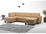 Wohnlandschaft OTTO HOME "Varese", beige (cappuccino), B:304cm H:91cm T:170cm, Sofas, Wohnlandschaft, wahlweise mit Schlaffunktion und Bettkasten