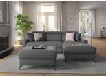 Ecksofa SIT & MORE "Scarlett L-Form", grau (steel), B:258cm T:172cm, Sofas, Ecksofa, inklusive Kopfteilverstellung, optional Schlaffunktion & Bettkasten