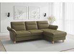 Ecksofa SIT & MORE "Pamela L-Form, Leder, B: 218 und 230 cm", olive, B:230cm H:90cm T:164cm, Sofas, Ecksofa, optional Armteilverstellung, Schlaffunktion & Bettkasten