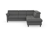 Ecksofa SIT & MORE "Marano L-Form", grau (steel), B:252cm T:216cm, 100% Polyester, Sofas, Ecksofa, inklusive Kopfteilverstellung, optional Schlaffunktion & Bettkasten