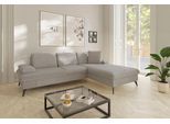Ecksofa SIT & MORE "Morris Jubi L-Form, B: 247 cm", beige (nature), B:247cm H:83cm T:171cm, 100% Polyester, Sofas, Ecksofa, mit Armteilfunktion & 1 Zierkissen, optional Schlaffunktion