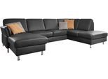 Wohnlandschaft DIE PLANBAR "PN-EM18013 U-Form, ohne Kopfstützen", grau (anthrazit), B:305cm H:87cm T:200cm, Sofas, Wohnlandschaft, wahlweise mit Schlaffunktion und Stauraum