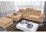 Ecksofa SIT & MORE "Valantine L-Form, B: 286 cm", braun (café), B:286cm H:73cm T:174cm, 100% Polyester;Luxus-Kunstleder/Struktur (88% Polyester, 12% Polyamid), Sofas, Ecksofa, mit Arm- & Kopfteilverstellung, optional mit Schlaffunktion