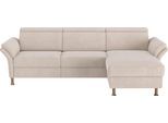 Ecksofa OTTO HOME "Calypso L-Form", beige (linen), B:260cm H:85cm T:172cm, 100% Polyester, Sofas, Ecksofa, mit motorischen Funktionen im Sofa und Recamiere