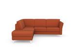 Ecksofa SIT & MORE "Visby L-Form", orange (terra), B:248cm H:87cm T:213cm, Sofas, Ecksofa, Wahlweise mit Schlaffunktion und Stauraum, frei im Raum stellbar