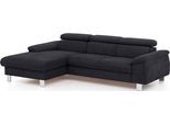 Ecksofa COTTA "Komaris L-Form, B: 244 cm", lava, B:244cm H:72cm T:166cm, Microfaser PRIMABELLE (100% Polyester);Kunstleder SOFTLUX(100%Polyurethan);Feinstruktur (100% Polyester);Kunstleder SOFTLUX/Struktur (100%Polyurethan, 90%Polyester, 10% Polyacryl), Sofas, Ecksofa, mit Kopfteilverstellung, optional Schlaffunktion, Bettkasten & Licht