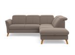 Ecksofa SIT & MORE "Romero L-Form", grau (taupe), B:250cm H:91cm T:220cm, 90% Polyester 10%Polyamid, Sofas, Ecksofa, wahlweise mit oder ohne TV-Funktion, Schlaffunktion, Bettkasten